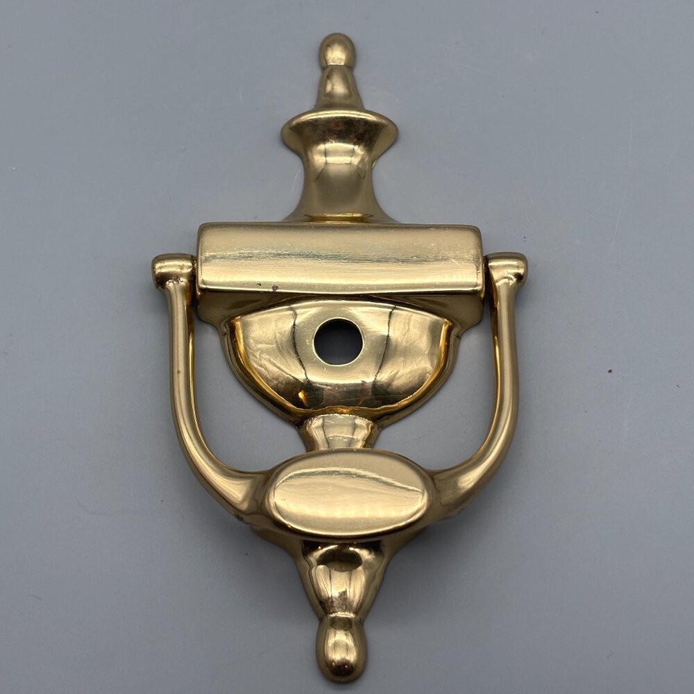 Vintage Stanley Brass Door Knocker With Classic Urn Shape Made In Taiwan